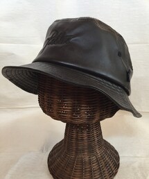 STUSSY | STUSSY 革製 バケットハット 黒(ハット)