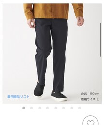 無印良品 | 撥水ストレッチチノテーパードパンツ 紳士Ｍ・黒(チノパンツ)