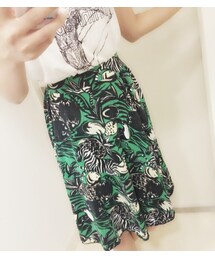 SLY | トロピカル膝丈スカート(スカート)