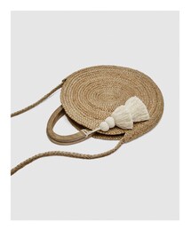 ZARA | ラウンド型ラフィアバスケットバック(かごバッグ)
