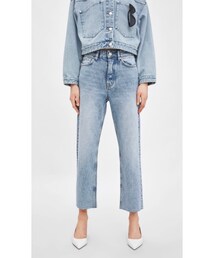 ZARA | ハイライズストレートレッグデニムパンツ(デニムパンツ)