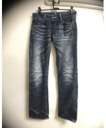 Murder License | マーダーライセンスのホワイトホワールシューカットデニム。(デニムパンツ)