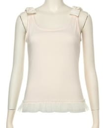 WILLSELECTION | 肩リボンチュールタンク(タンクトップ)