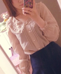 大きい襟のブラウス(シャツ/ブラウス)