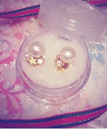 no brand | 白い宇宙のピアス(ピアス（両耳用）)