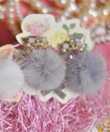 luludólce | cotton candy *gray*(ピアス（両耳用）)