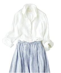 23区 | リネンの白シャツ(シャツ/ブラウス)