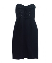 HONEY MI HONEY |  denim laceup bear one-piece(ワンピース)