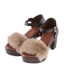 The Virgnia | BIANCA WOOD フェイクファーサンダル(サンダル)