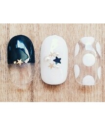 ショートネイル　星　ドット | ハンドケア/ハンドクリーム