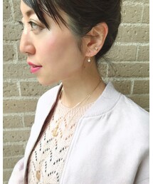 two ply 639チャーム＆pina640 ピアス着用 | チャーム