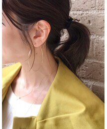 ld961ネックレス&ld297-5.5フープピアス着用 | ネックレス