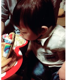 ケーキ待ちきれず、、パクりっ🍰❤️ | その他