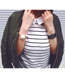 韓国で購入したTシャツにMURUAのノースリーブシャツを合わせて(シャツ/ブラウス)