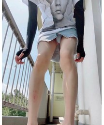 ローアングル | スカート履いてます😊そして足ケガしてます笑(デニムスカート)