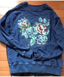 TOPSHOP | ビジューデニムトップス(Tシャツ/カットソー)