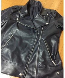 CHOMEL SINGA | ネイビーのライダース(ライダースジャケット)