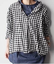 Veritecoeur | ギンガムチェック スキッパープルオーバー(シャツ/ブラウス)
