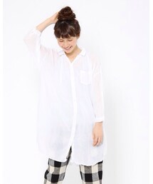 studio CLIP | コットンボイルスキッパーシャツワンピース(シャツワンピース)