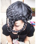 Björk様ごっこの「ヘアアクセサリー(ウィッグ)」