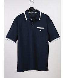 QZILLA by Mr.Bliss | 【大きいサイズメンズ】POLO.B.C.S(ポロ・ビーシーエス)吸収速乾鹿の子ネイビーポロシャツ[2L/3L/4L](ポロシャツ)