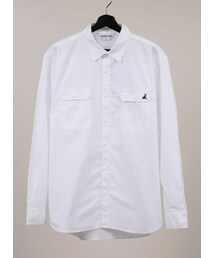 CAPTAIN STAG | 【大きいサイズ メンズ】CAPTAIN STAG(キャプテンスタッグ)裏メッシュ刺繍入りストレッチ機能シャツ[2L/3L/4L/5L](シャツ/ブラウス)