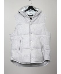 g-stage | 【大きいサイズメンズ】ウール調フード中綿ベスト[2L/3L/4L](ダウンベスト)