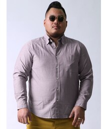 QZILLA by Mr.Bliss | ソフトタッチインド綿オックスフォード長袖シャツ[2L/3L/4L/5L](シャツ/ブラウス)