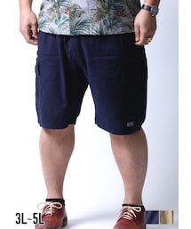 QZILLA by Mr.Bliss | 麻ストレッチ5分丈アウトドアウェアのショートパンツ(カーゴパンツ)