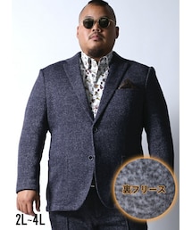 QZILLA by Mr.Bliss | 裏フリースストレッチ2つボタンジャケットシングルスーツ(テーラードジャケット)