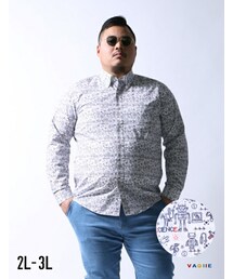 QZILLA by Mr.Bliss | ロボット柄日本製ボタンダウン長袖シャツカジュアルシャツ(シャツ/ブラウス)