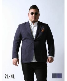 QZILLA by Mr.bliss | ストライプリップル素材シアサッカーテーラードブレザー(テーラードジャケット)