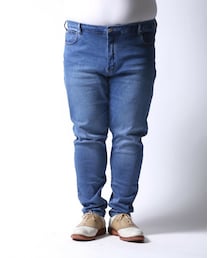 QZILLA by Mr.Bliss | 大きいサイズ ジーンズ デニム メンズ スリムテーパード(デニムパンツ)