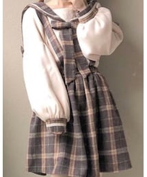 Qoo10 | お店の名前は多分 M.Classy だと思います。ネットで買った時の画像を載せて置きますが、私はこの画像をみてもう少し白っぽいと思ってましたが届いてみたら思ったよりクリーム色でハム太郎みたいでびっくりしました。これを着てベイマックスコーデしようとしてたけど色が違いすぎてズートピアにしました。(セットアップ)