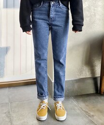 80'sピンクステッチデニム (デニムパンツ)
