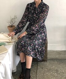 ウッドシフォンフラワーOPS(ワンピース)