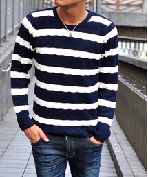 EDIJAM | ボーダーニットソー(ニット/セーター)