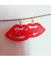 no brand | Red lips XOXO earrings(アクセサリー)