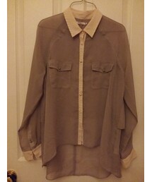 SILVER JEANS | Beige chiffon blouse(シャツ/ブラウス)