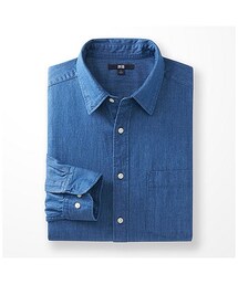 UNIQLO | 牛仔襯衫(藍)(シャツ/ブラウス)