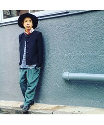 vintage イブサンローラン　ノーカラージャケット(テーラードジャケット)