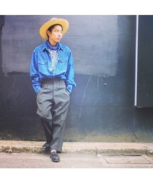 80's WRANGLER デニムウェスタンシャツ(シャツ/ブラウス)