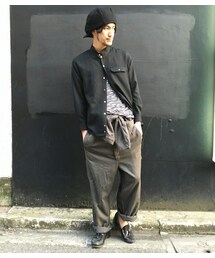 vintage バレンシアガ　スタンドカラーシャツ(シャツ/ブラウス)