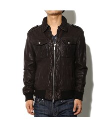 キルティング レザージャケット（BURBERRY BLACK LABEL）(その他アウター)