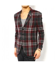 チェックテーラードジャケット（BURBERRY BLACK LABEL）(テーラードジャケット)