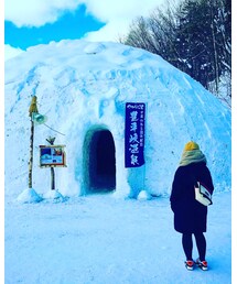 北海道旅行⛄️ | 温泉にあった巨大かまくら📷✨(その他)
