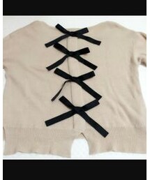 earth | バックリボンニット(ニット/セーター)