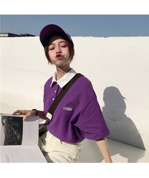 LEAGUE 刺繍半袖ポロシャツ(ポロシャツ)