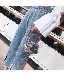 透明スパンコールミニハンドバッグ(ハンドバッグ)