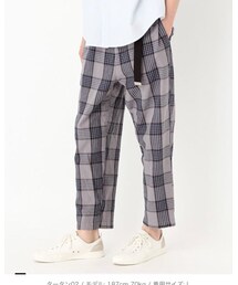 niko and... | タータンチェック柄クロップドパンツ(スラックス)